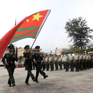 武警部隊軍旗，榮耀的象征與力量的體現(xiàn)，武警部隊軍旗，榮耀與力量的象征