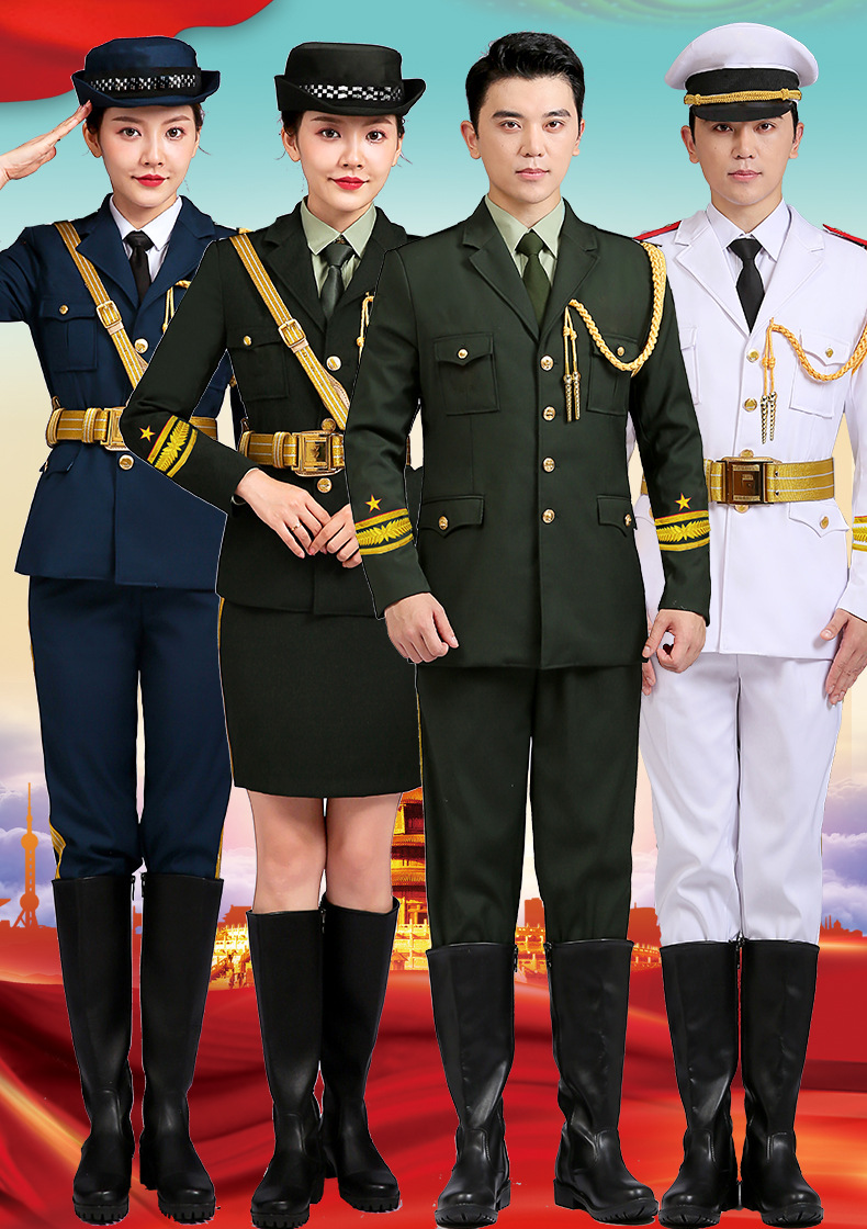儀仗隊(duì)服裝圖片，展現(xiàn)風(fēng)采與榮耀的華麗盛裝，儀仗隊(duì)華麗盛裝，風(fēng)采與榮耀的展現(xiàn)